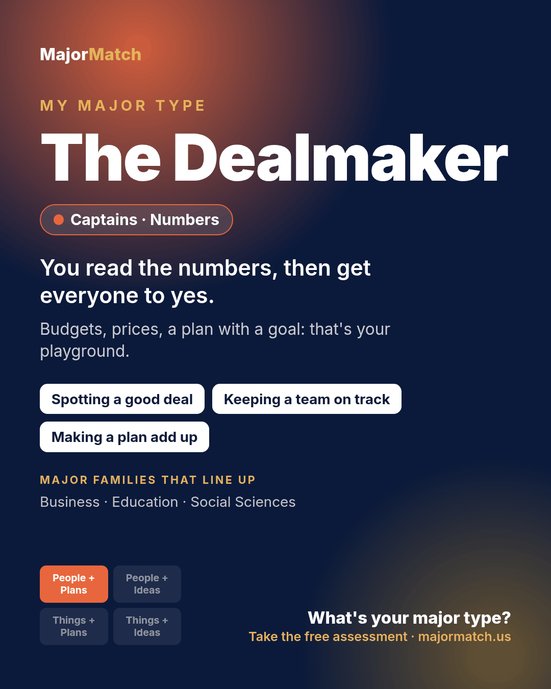 The Dealmaker major type card