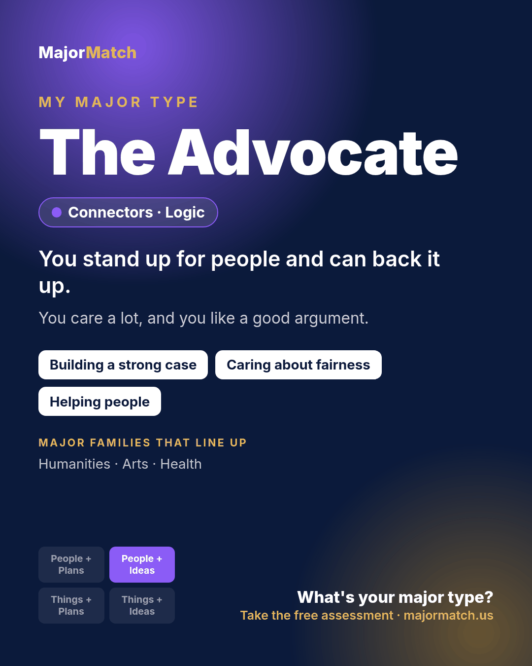 The Advocate major type card